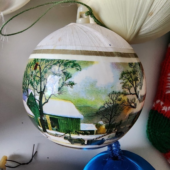 1980s Vintage Christmas Ornaments Lot Mother Daughter Silk Wrapped 1982 1990 80s - Picture 9 of 16